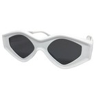 Classic Modern Retro Party Club Raver Punk Gothic Sunglasses Funky White Frame