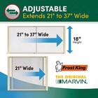 21 - 37 In  W X 18 In  H Clear Wood Frame Adjustable Window Screen