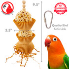 Bonka Bird Toys 1932n Natural Two Cake Sola Atta Chew Shred Parrot Cage Toy Pet