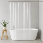 Magnetic Mildew Resistant Shower Curtain Liner 100  Vinyl Clear 70x72
