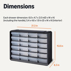 24-drawer Plastic Storage Organizer With Dividers For Office craft tools  Wall M