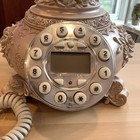 Rear Pink Vtg Victorian Style Roses Diap Up Phone With Caller Id   Tested Works