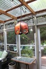 Vintage Handmade Leather Sunrise Cowboy Western Mountain Pendant  Lamp Shade