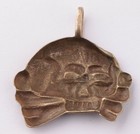 Skull Bones Smile Pendant  War Period  Wwi Silver Mark 800 Ww2 Wwii Battlefield