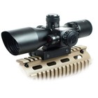 West Lake 2 5-10x40 Rifle Scope Mil-dot Dual Illuminated With Red Laser   Mount