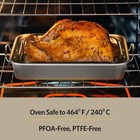 Glad Nonstick Roasting Pan 11x15 W Rack Heavy Duty Bakeware