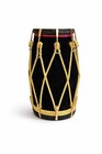 Handmade Black Velvet Dholak Classic Indian Percussion Instrument