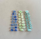 Genuine Beach Sea Glass Uv Glass Cornflower Aqua Surf-tumbled Mendocino Ca