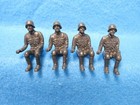 Marx cts Wwii Seated German Infantry Dark Gray X 4
