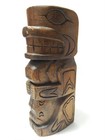 Vintage Nw Coast Nootka  Squamish Hand Carved Totem - Clean   Nice