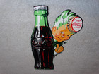 Vintage Drink Coca Cola W  Sprite Boy   Bottle 12  Metal Soda  Gasoline Oil Sign