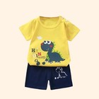 Kids Boys Girls Summer Outfit 2pcs Cotton T-shirt Shorts Set Toddler Clothes