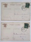 Lot Of 2 Antique Postcards Girls Hair Pulling Game   Balancing Game