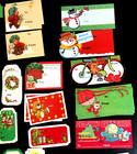 Vtg Lot 75  Colorful Die Cut Retro Christmas Gift Tags Loose Assorted Holiday