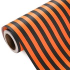 Kraft Striped Wrapping 17 Inch X 16 5 Feet Kraft Stripes - Orange   Black