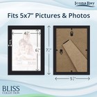 Modern Black Wood Picture Frame 5x7 Tabletop Or Wall Mount Display