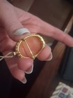 14 Karat Gold Cameo Brooch pendant And Earring Vintage Set Peach And White 