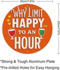 Round Tin Sign Vintage Metal Wall Decor Poster  Home Bar Cafe Art 8x8inches