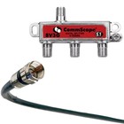 Coaxial Splitter 3-way High-speed Internet   Patch Jumper Cable
