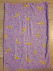 Vtg Disney Tinkerbell Sheet Set 4pc Cotton Full Purple Flat Fitted 2 Pillowcases