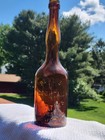 Near Mint Shaded Golden Orange Amber Bells N y  Ladies Leg Bitters Bottle Crisp