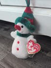 Ty Jingle Beanies Snowgirl 2002 With Tags And Working Jingle