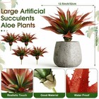 4 Pcs Artificial Succulents Plants Large Fake Faux Unpotted Artificial Succul   