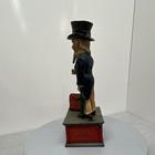 Vintage Cast Iron Uncle Sam Mechanical Bank Taiwan Flat Screw Americana 1970s 