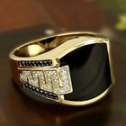 Men s Ring Sterling Silver Handmade Jewelry Black  All Size Fashion Ring 2025