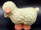   Sheep lamb Figurine Decor Ceramic Pink White Mid Century Baby Nursery