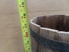 Vtg Wood Wooden Primitive Nail Rivet Keg Barrel 17    Tall Rustic Farm Store Decor