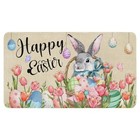 Easter Door Mat spring Bunny Eggs Tulip Floral Indoor 2025 Easter Doormat 2