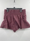 Nwt Fp Movement By Free People Get Your Flirt On Shorts Women Xs Burgundy Preppy