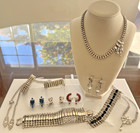 Vintage Lot Estate Rhinestone Jewelry  Necklaces  Bracelets   Earrings