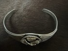 Vintage Native American Sterling Silver Eagle Split-shank Cuff Bracelet