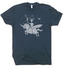Alien Riding Unicorn T Shirt Funny Cool Ufo Tee Area 51 Weird Graphic Cryptid 