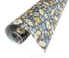 Self Adhesive 70s Vintage Dark Floral Shelf Liner Contact Paper Peel And Sti   