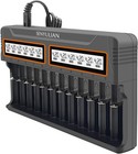 18650 Battery Charger  12 Bays Smart Universal Charger Lcd Display For Rechar   