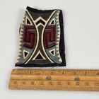 Antique Tobacco Textile Rug     Bold Geometric Pattern  Unmarked 1910   s A3