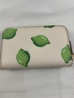 Coach Mini Skinny Id Case            limes Used Key Ring Credit Card Change