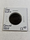 1864 Nova Scotia One Cent Coin Cleaned