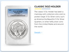 Crystal Acrylic Display Frame Show Case Box For Pcgs Classic 5oz Holder