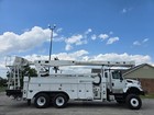  12 International 7400 6x6 105  De2m Bucket Truck Boom Flatbed Diesel Low Miles 