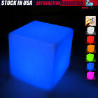 16  Led Light Cube Stool Chair 16 Rgb Colors Rechargeable W  Remote Control 5w