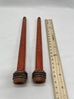 2 Vintage Wood Quills Bobbins Spools Spindles Wooden Industrial Mill 9 