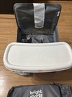 Bright Starts Portable Baby Booster Seat  Removable Tray  Carry Bag  Gray white