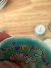 5 Chinese Tiny Ginger Jar Famille Rose Blue Darling Lidded Jars Nice Condition