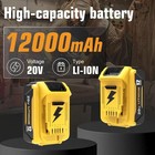 2pack For Dewalt 20v 20 Volt Max Xr 12 0ah Lithium Battery Dcb206-2   Charger