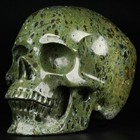 5 0  Dragon Bloodstone Carved Crystal Skull  Super Realistic  Crystal Healing