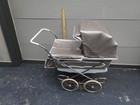 Antique Vintage Original Custom Bilt-rite Silver Baby Stroller  Carriage  Buggy 
